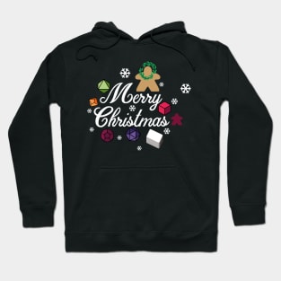 Merry Christmas Board Game Pieces - Christmas board game design- Gaming Art Hoodie